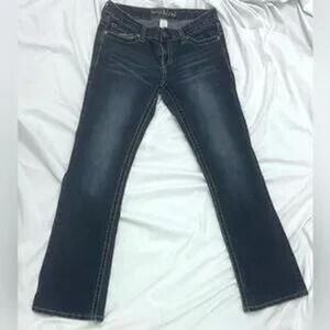 Maurice's Women's Jeans Size‎ 5/6 Reg Dark Wash Bootcut Embellished Pockets